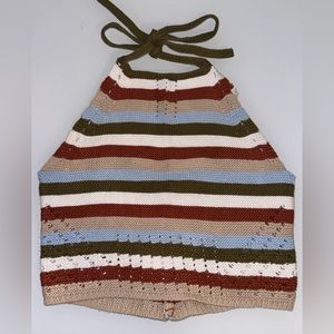 Garage Striped Halter Top